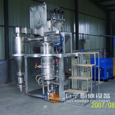 分別是JZL-200型氣流粉碎分超微桃色视频免费看級機和JZL-400型氣流粉碎分級機